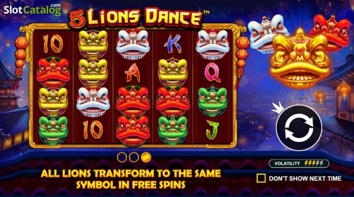 Max Win Slot 5 Lions Dance Pragmatic